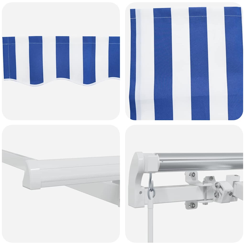 Einziehbare Markise Blau 250 x 200 cm Stoff