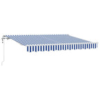 Einziehbare Markise Blau 250 x 200 cm Stoff