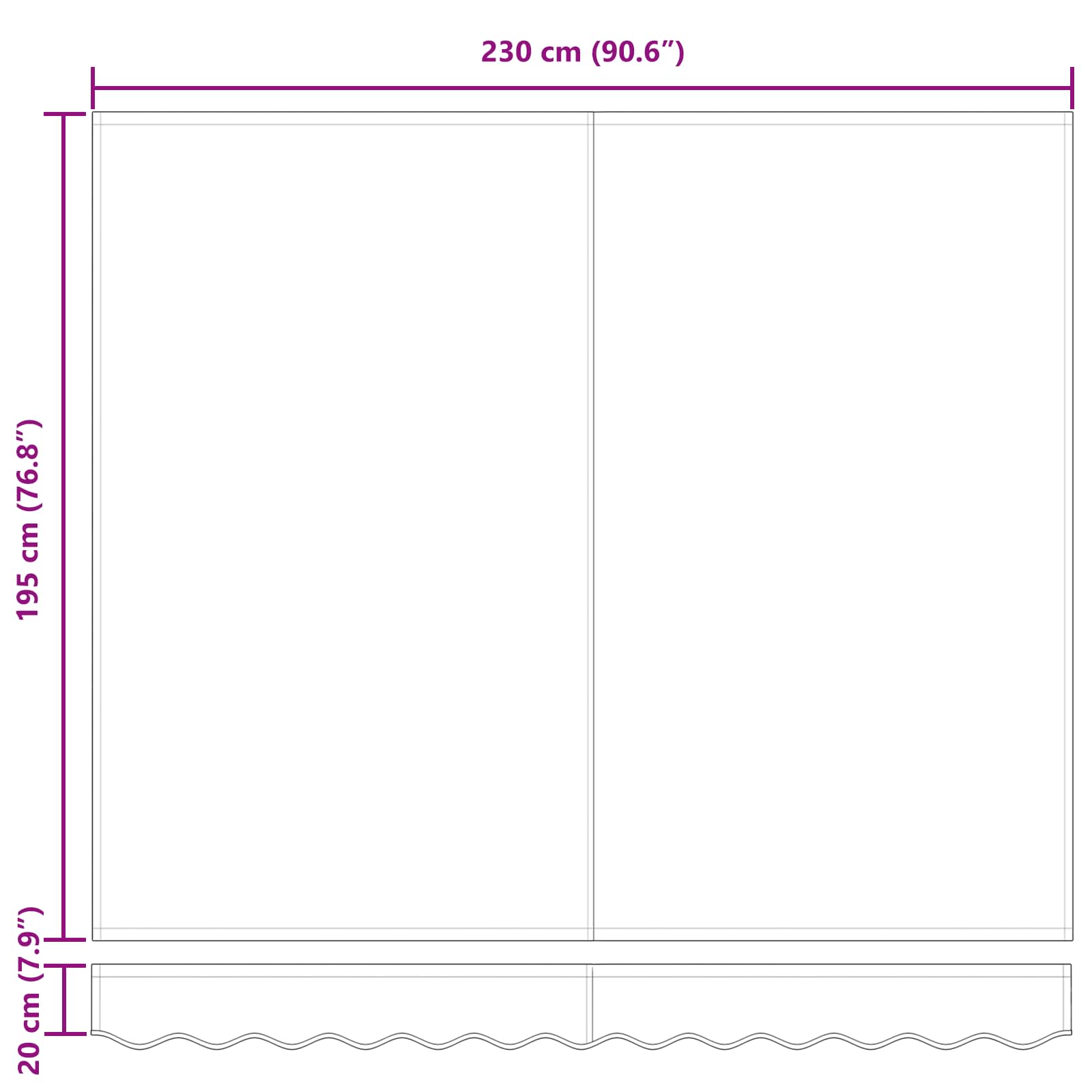 Einziehbare Markise Creme 250 x 200 cm Stoff