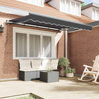 Einziehbare Markise Anthrazit 250 x 200 cm Stoff