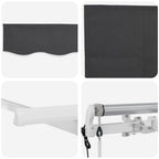 Einziehbare Markise Anthrazit 250 x 200 cm Stoff