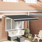 Einziehbare Markise Anthrazit 250 x 200 cm Stoff
