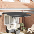 Einziehbare Markise Anthrazit 250 x 200 cm Stoff