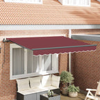 Einziehbare Markise Bordeauxrot 250 x 200 cm Stoff