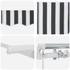 Einziehbare Markise Anthrazit 250 x 200 cm Stoff