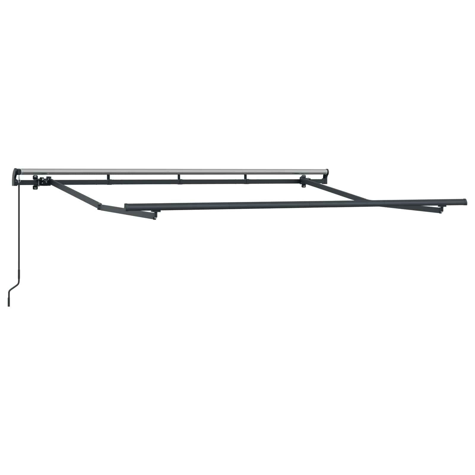 Einziehbare Markise Anthrazit 250 x 200 cm Stoff