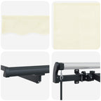 Einziehbare Markise Creme 300 x 200 cm Stoff