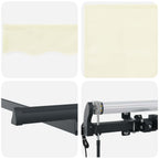 Einziehbare Markise Creme 300 x 200 cm Stoff