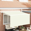 Einziehbare Markise Creme 300 x 200 cm Polyester und Aluminium