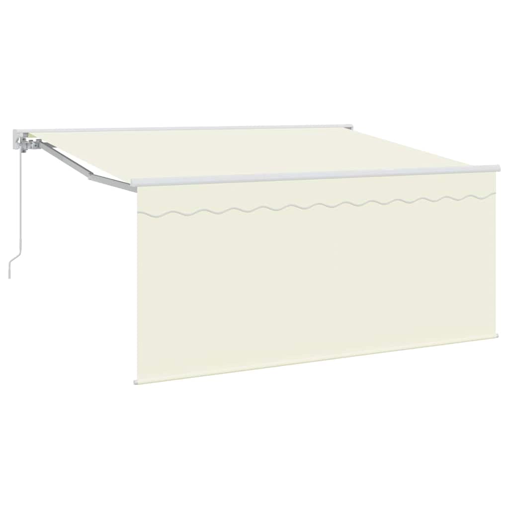 Einziehbare Markise Creme 300 x 200 cm Polyester und Aluminium