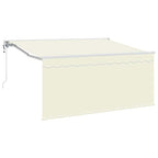 Einziehbare Markise Creme 300 x 200 cm Polyester und Aluminium