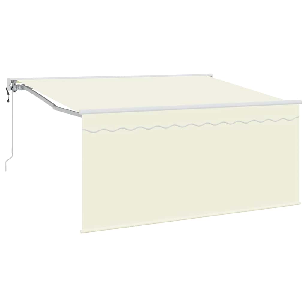 Einziehbare Markise Creme 300 x 200 cm Polyester und Aluminium