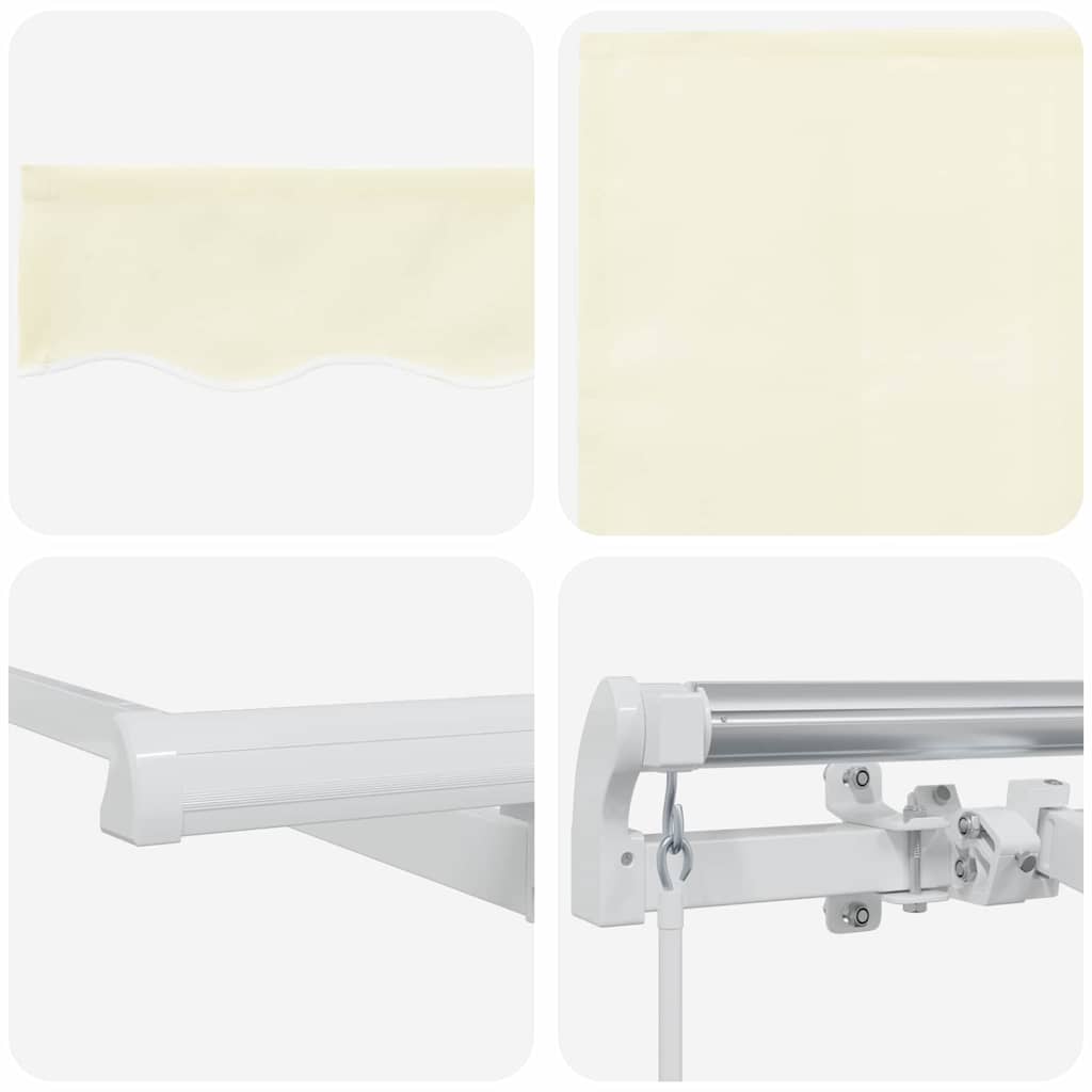 Einziehbare Markise Creme 300 x 200 cm Polyester und Aluminium