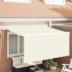 Einziehbare Markise Creme 300 x 200 cm Polyester und Aluminium