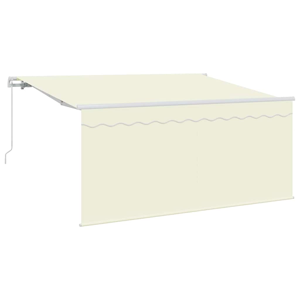 Einziehbare Markise Creme 300 x 200 cm Polyester und Aluminium