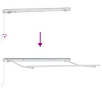 Einziehbare Markise Creme 300 x 200 cm Polyester und Aluminium