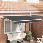 Einziehbare Markise Anthrazit 300 x 200 cm Stoff