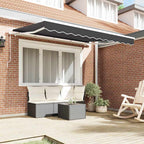 Einziehbare Markise Anthrazit 300 x 200 cm Stoff
