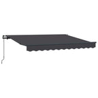 Einziehbare Markise Anthrazit 300 x 200 cm Stoff