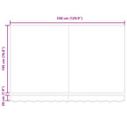 Einziehbare Markise Blau 350 x 200 cm Stoff