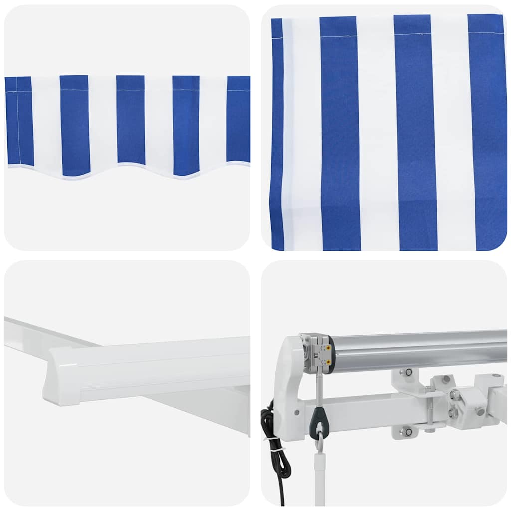 Einziehbare Markise Blau 350 x 200 cm Stoff