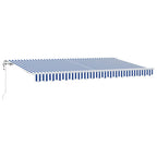 Einziehbare Markise Blau 350 x 200 cm Stoff