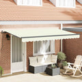 Einziehbare Markise Creme 350 x 200 cm Stoff