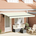 Einziehbare Markise Creme 350 x 200 cm Stoff