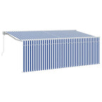 Einziehbare Markise Blau 350 x 200 cm Stoff