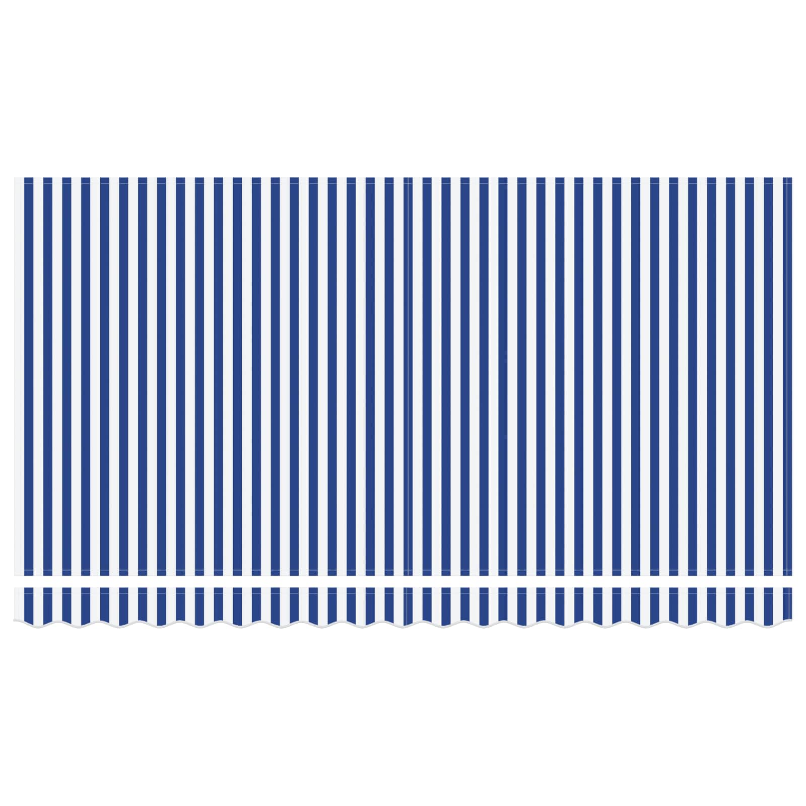 Einziehbare Markise Blau und Weiß 350 x 200 cm