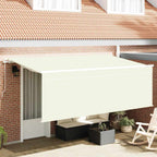Einziehbare Markise Creme 350 x 200 cm Polyester und Aluminium