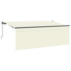 Einziehbare Markise Creme 350 x 200 cm Polyester und Aluminium