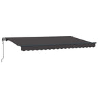 Einziehbare Markise Anthrazit 350 x 200 cm Stoff