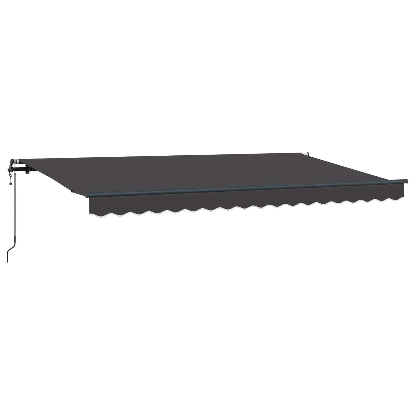 Einziehbare Markise Anthrazit 350 x 200 cm Stoff