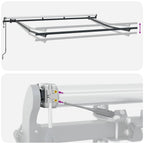 Einziehbare Markise Anthrazit 350 x 200 cm Stoff