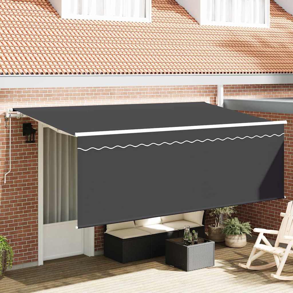 Einziehbare Markise Anthrazit 350 x 200 cm
