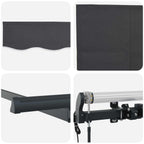 Einziehbare Markise Anthrazit 350 x 200 cm
