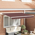 Einziehbare Markise Braun 350 x 200 cm Stoff