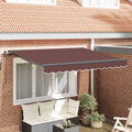 Einziehbare Markise Braun 350 x 200 cm Stoff
