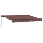 Einziehbare Markise Braun 350 x 200 cm Stoff