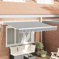 Einziehbare Markise Anthrazit 350 x 200 cm Stoff