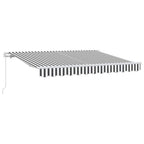 Einziehbare Markise Anthrazit 350 x 200 cm Stoff