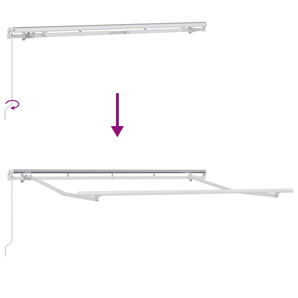 Einziehbare Markise Anthrazit 350 x 200 cm Stoff