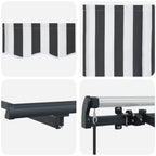 Einziehbare Markise Anthrazit 350 x 200 cm Stoff