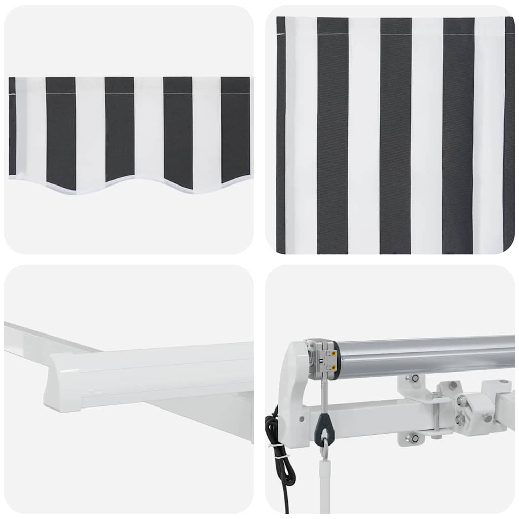 Einziehbare Markise Anthrazit 350 x 200 cm Stoff