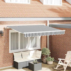 Einziehbare Markise Anthrazit 350 x 200 cm Stoff