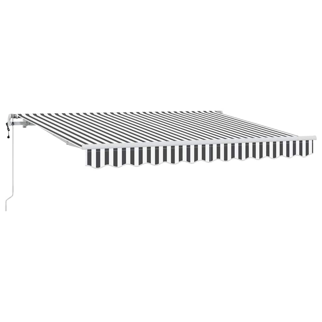 Einziehbare Markise Anthrazit 350 x 200 cm Stoff