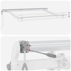 Einziehbare Markise Gelb 350 x 200 cm Stoff