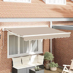 Markisenrahmen Beige 350 x 200 cm Polyester mit PU-Beschichtung