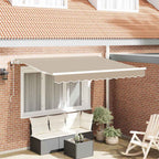 Einziehbare Markise Beige 350 x 200 cm Stoff